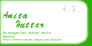 anita hutter business card